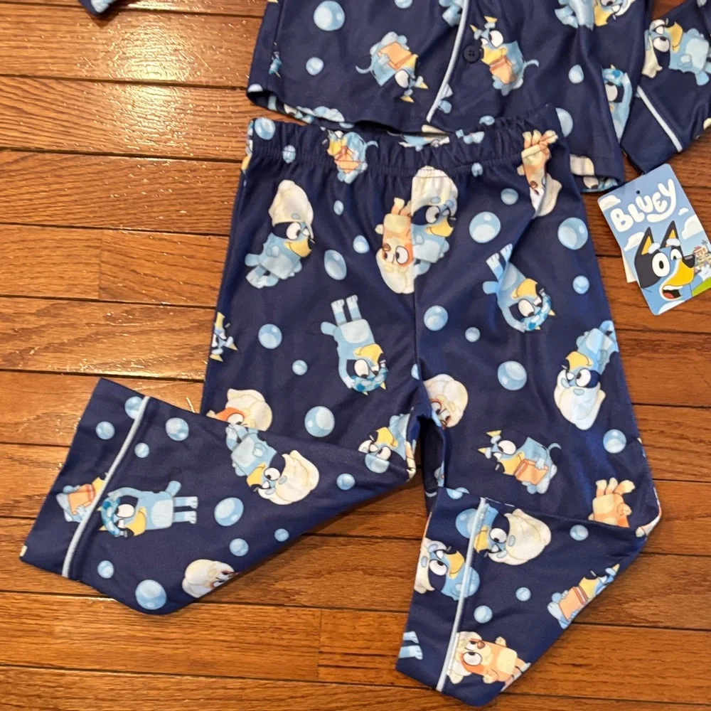 Bluey Kids Pajama Set - Navy Long Sleeve & Pants NWT